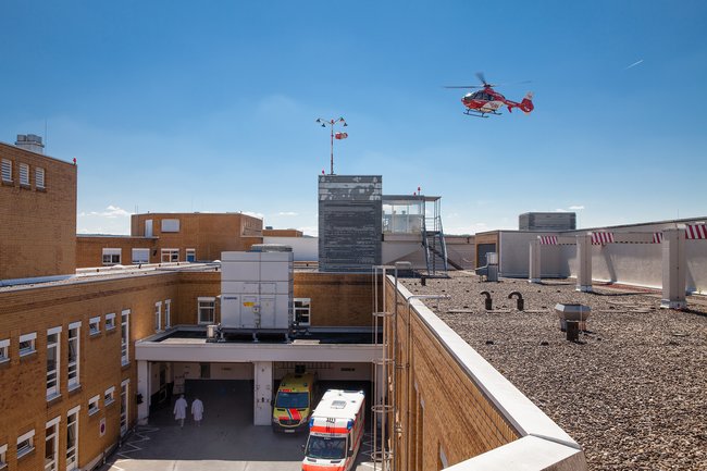 Traumazentrum: Patientenanlieferung mit dem Hubschrauber
