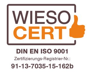 Zertifizierung: WIESOcert, DIN ISO 9001