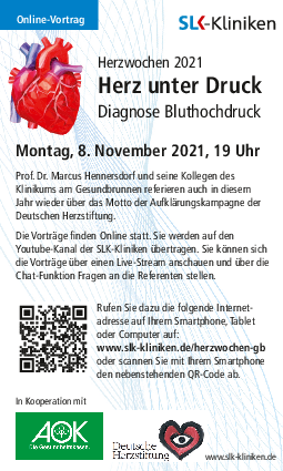 Herzwochen 2021: Herz unter Druck - Diagnose Bluthochdruck