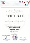 Zertifikat: Hypertoniezentrum am Plattenwald, DGH, DHL, 2018